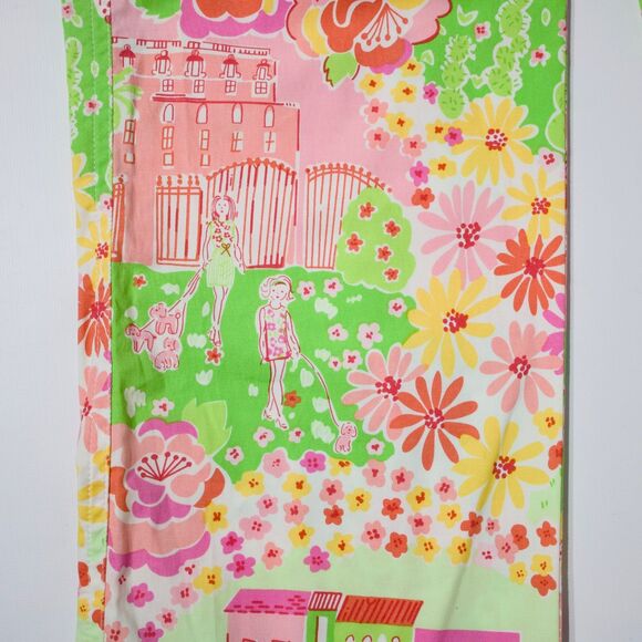 VTG Y2K Lilly Pulitzer White Label Palm Beach Liza Capri Straight Pants 0 - Picture 5 of 13